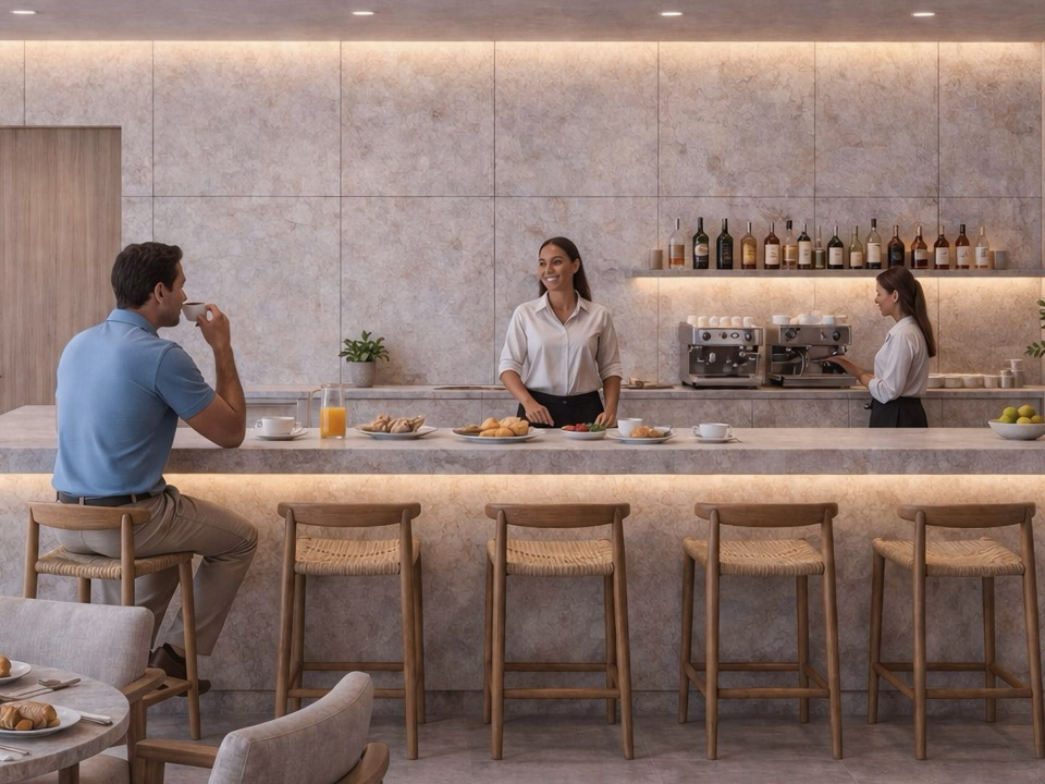 Bar and breakfast counter